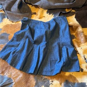 Liz Claiborne Blue Pleated A-Line Mini Skirt